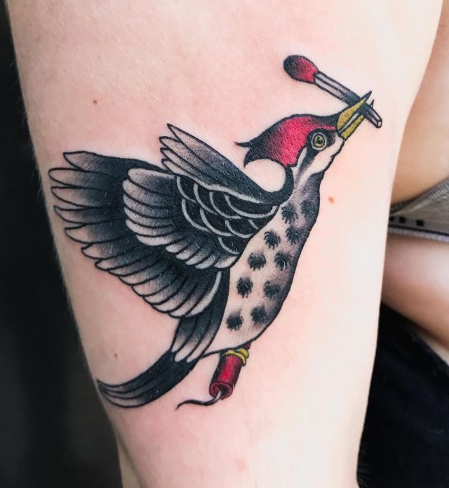 20 Elegant Woodpecker Tattoos for Your Inspiration