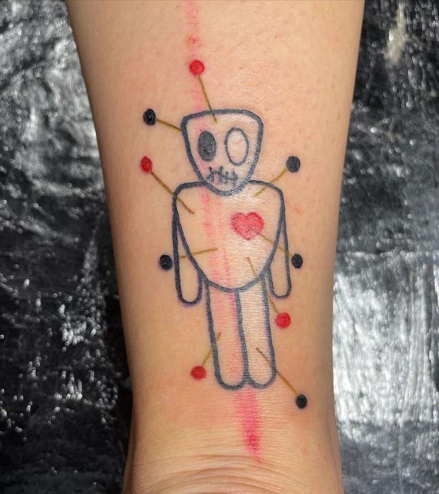 20 Awesome Voodoo Doll Tattoos You Must Love