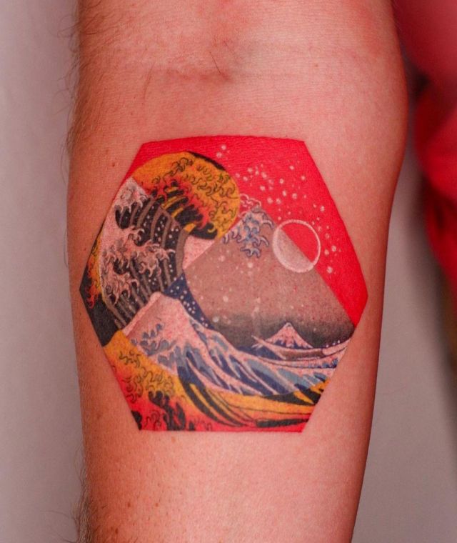 20 Elegant Great Wave Tattoos You Can Copy