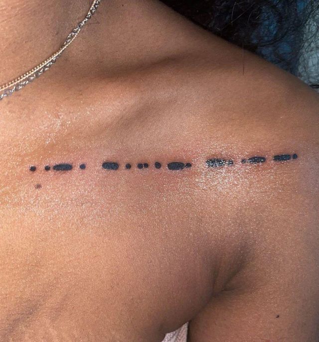 20 Unique Morse Code Tattoos You Must Love