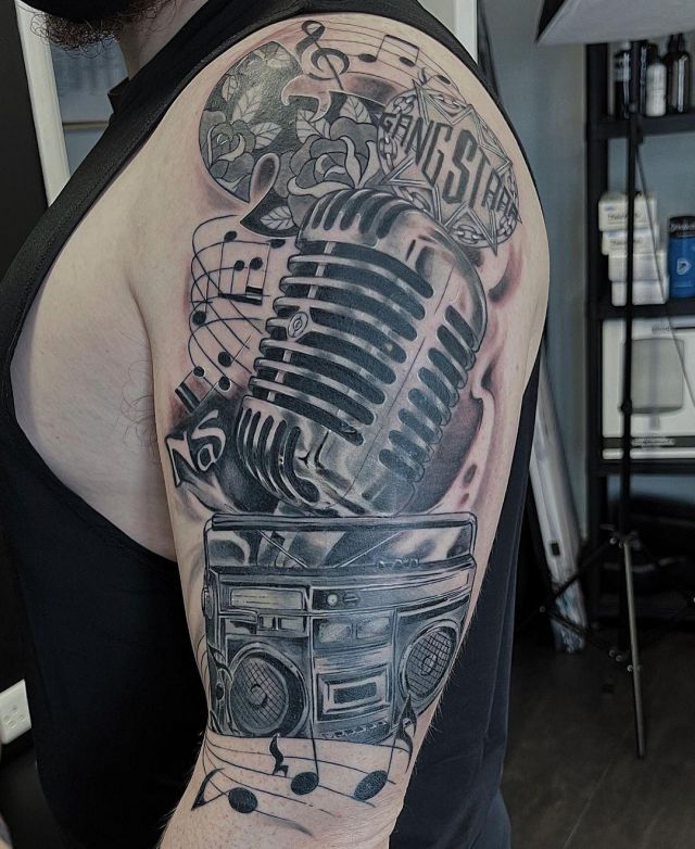 20 Unique Boombox Tattoos for Your Inspiration