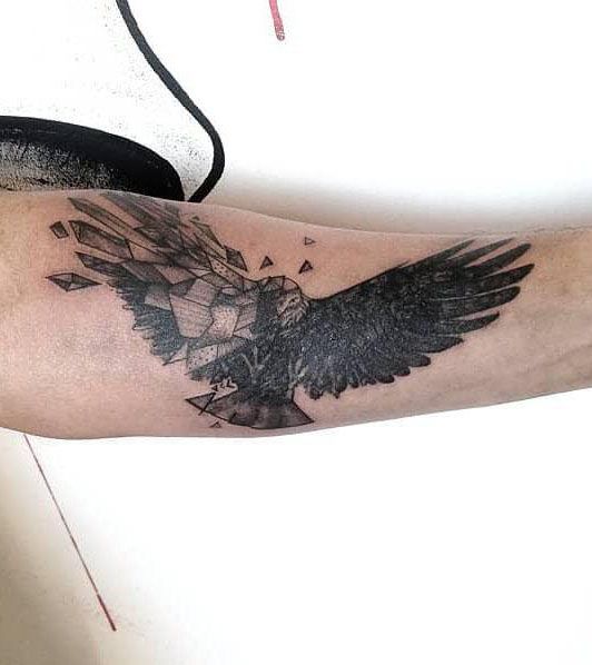 20 Elegant Geometric Bird Tattoos You Must Love