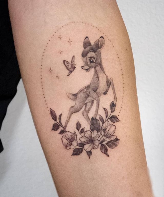 20 Lovely Bambi Tattoos You Must Love
