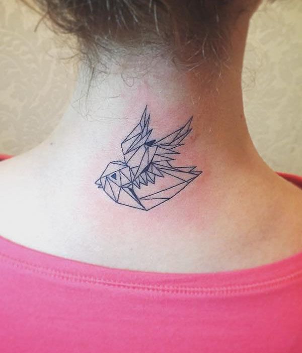 20 Elegant Geometric Bird Tattoos You Must Love