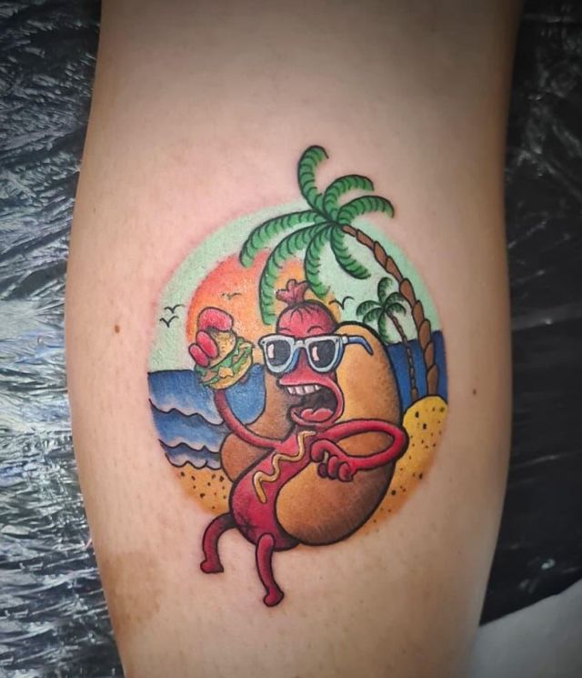 20 Delicate Hot Dog Tattoos for Your Inspiration