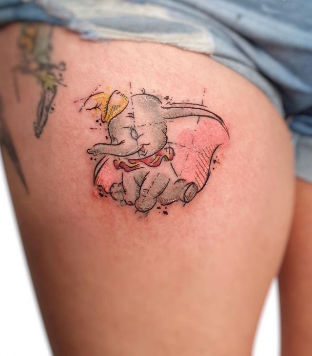 20 Funny Dumbo Tattoos You Can Copy