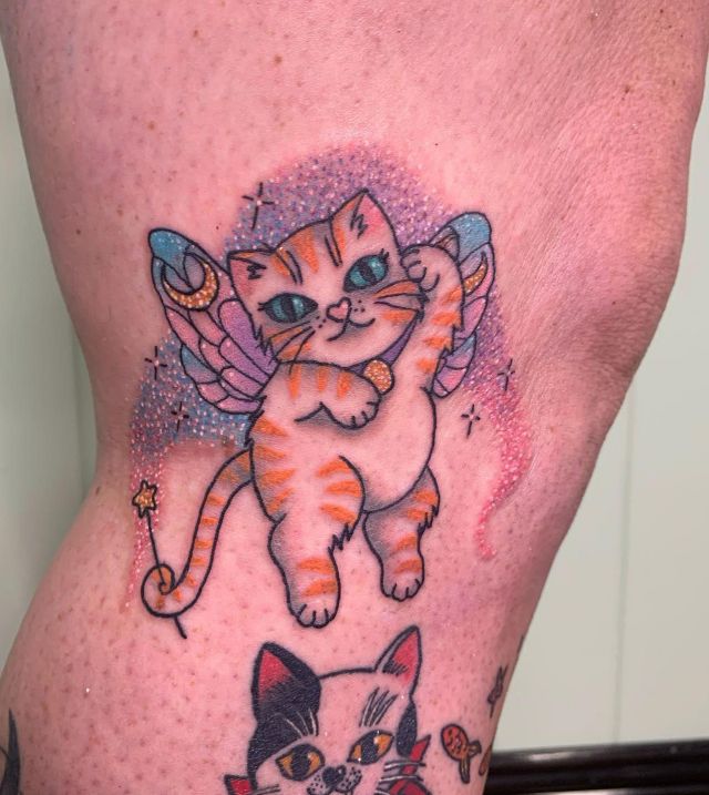 20 Unique Fairy Cat Tattoos You Can’t Ignore