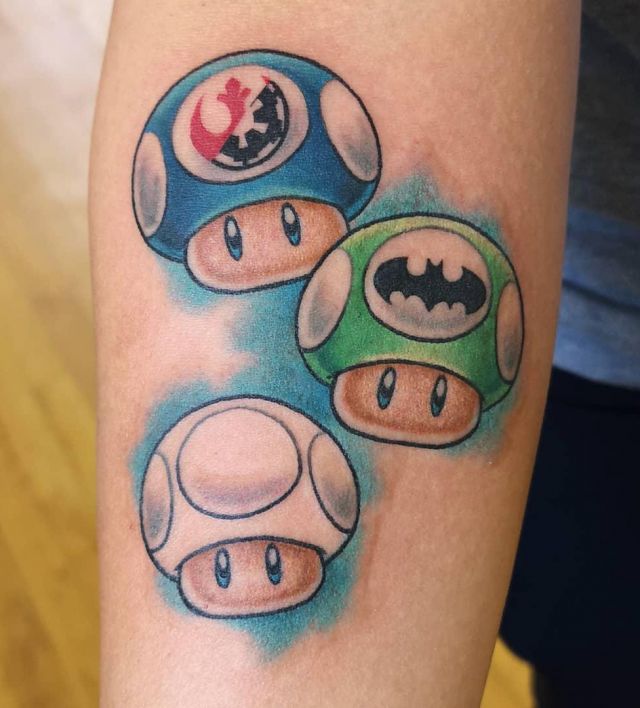 20 Cool Mario Mushroom Tattoos You Can Copy