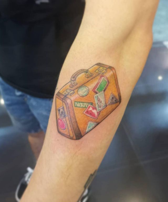 20 Cool Suitcase Tattoos You Can Copy