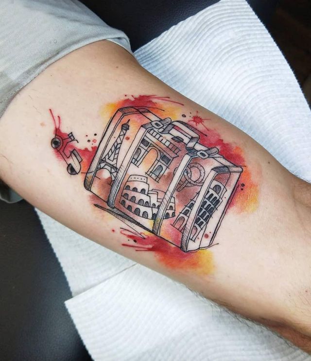 20 Cool Suitcase Tattoos You Can Copy