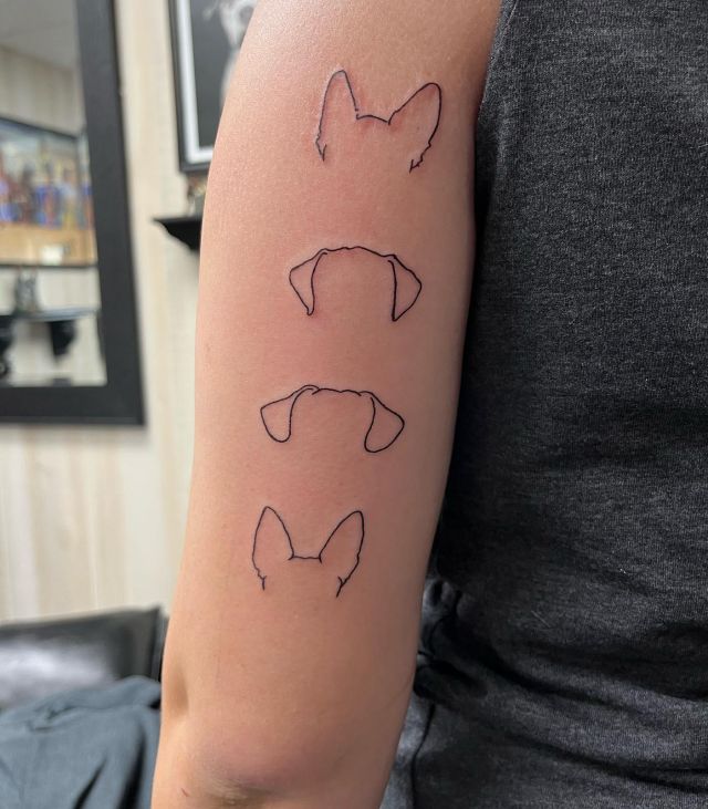 20 Unique Dog Ear Tattoos You Can Copy