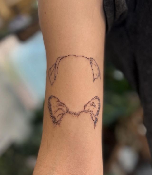 20 Unique Dog Ear Tattoos You Can Copy