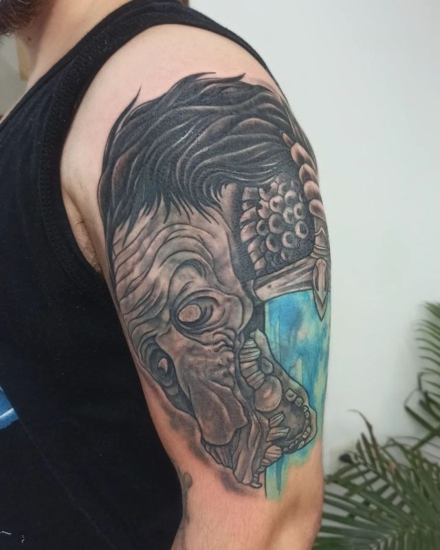 Gorgeous Bloodborne Tattoo on Upper Arm