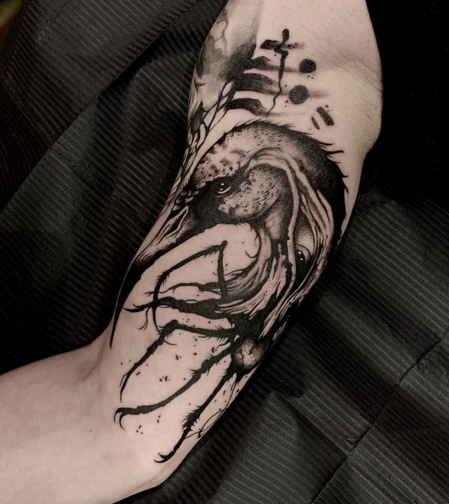 Black Ibis Tattoo on Arm