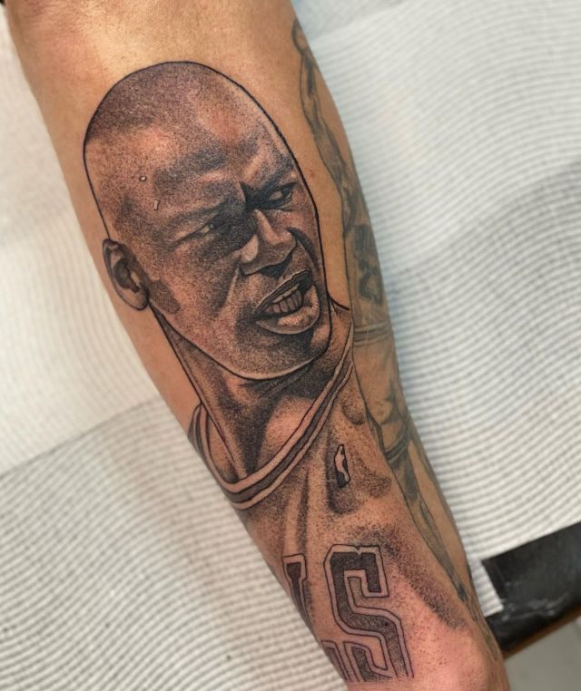 Cool Michael Jordan Tattoo on Arm