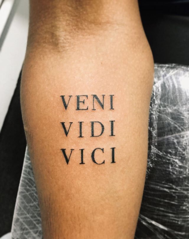 20 Elegant Veni Vidi Vici Tattoos You Can Copy