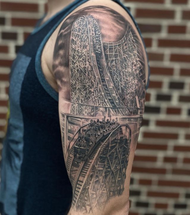 20 Unique Roller Coaster Tattoos You Can Copy