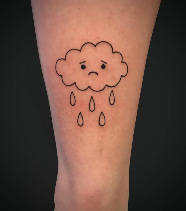 Rainy Weather Tattoo on Upper Arm