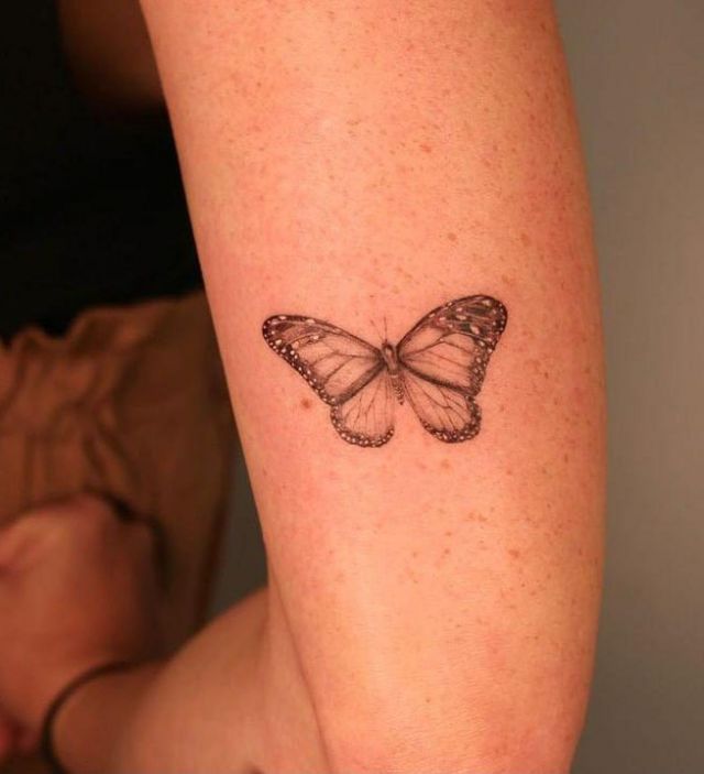 Monarch Butterflies Tattoo on Upper Arm