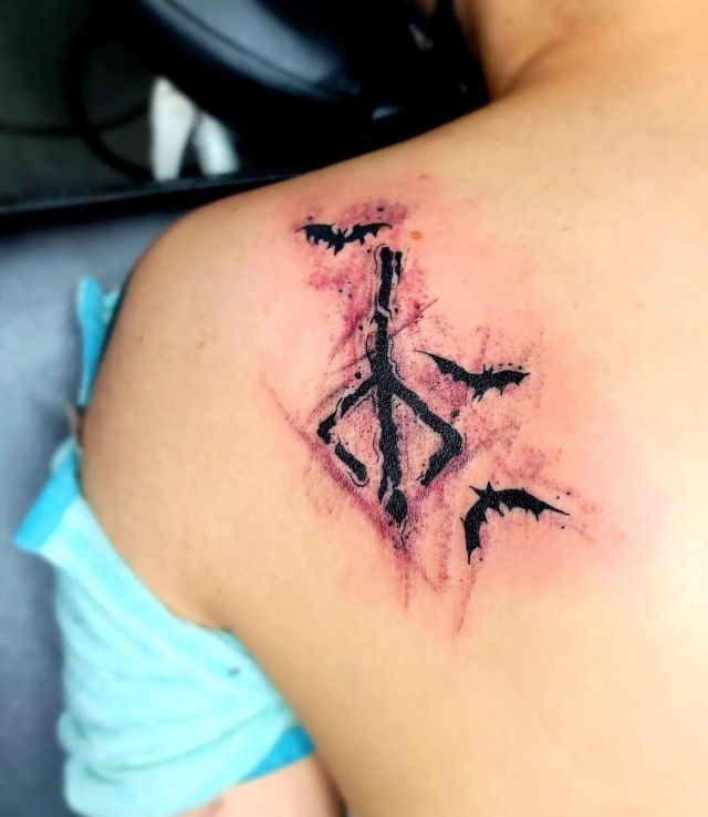 Cool Bloodborne Tattoo on Back