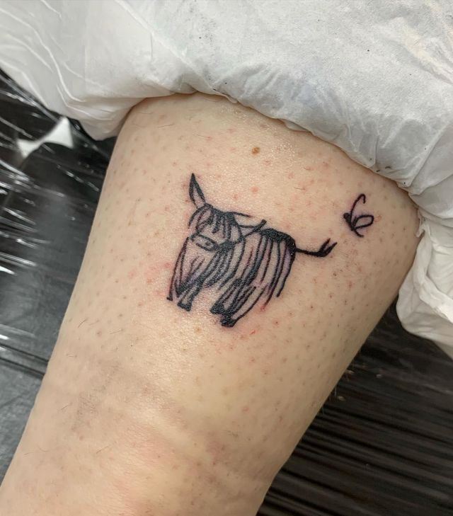 20 Unique Highland Cow Tattoos You Must Love
