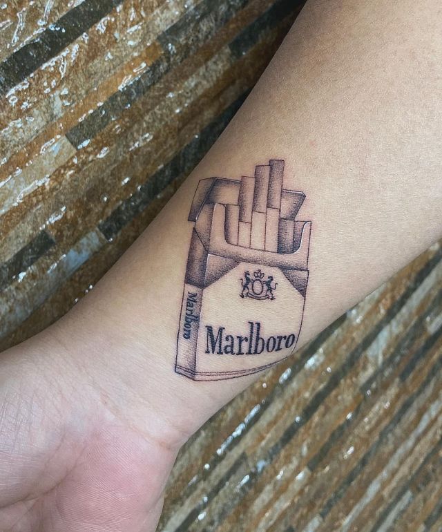Easy Marlboro Tattoo on Wrist