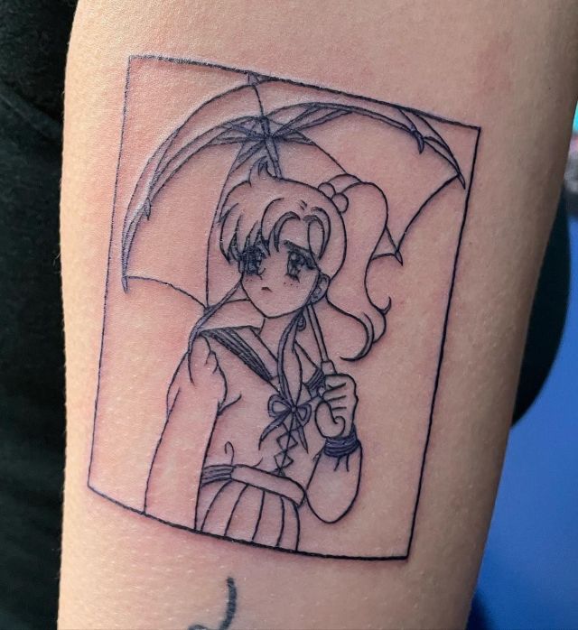 Simple Sailor Moon Tattoo on Arm