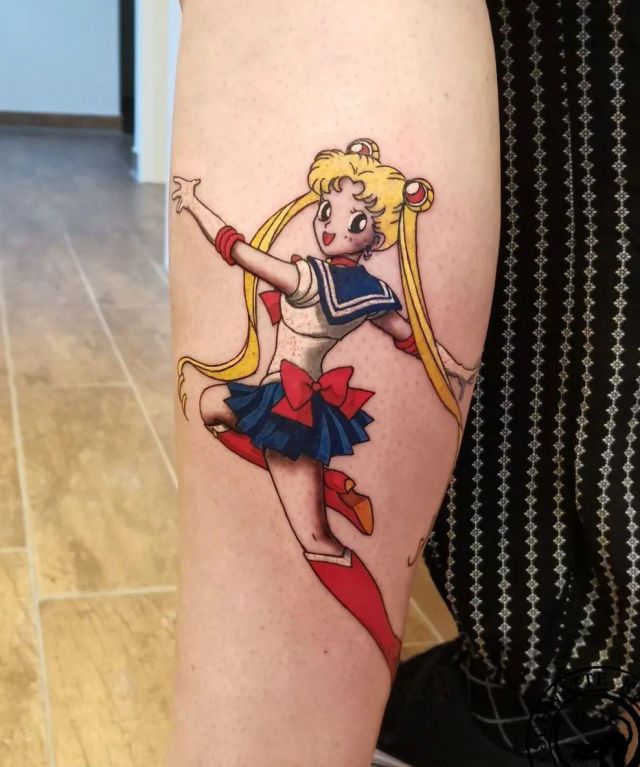 Cute Sailor Moon Tattoo on Arm