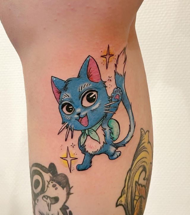 Cool Fairy Tail Tattoo on Leg