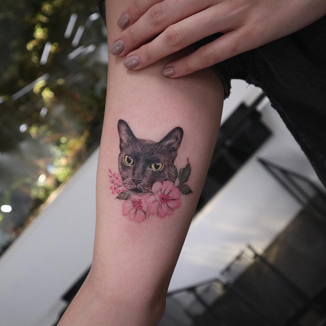 54 Lovely Cat Tattoos For Women | Xuzinuo