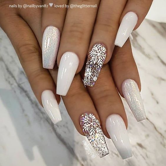 40 Awesome Acrylic Nail Designs for Winter 2020 | Xuzinuo | Page 25