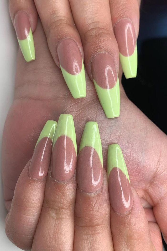 55 Trendy Colored French Tip Nails You Will Like | Xuzinuo | Page 35