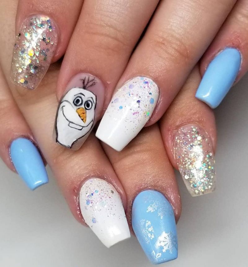 30 Trendy Olaf Nails to Try Right Now | Xuzinuo