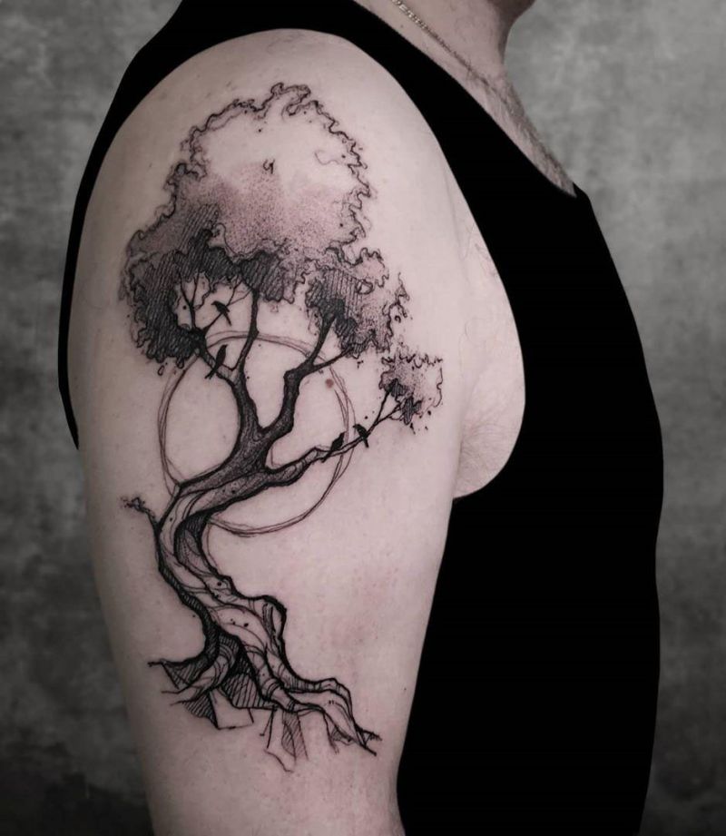30 Elegant Tree Tattoos You Must Try | Xuzinuo